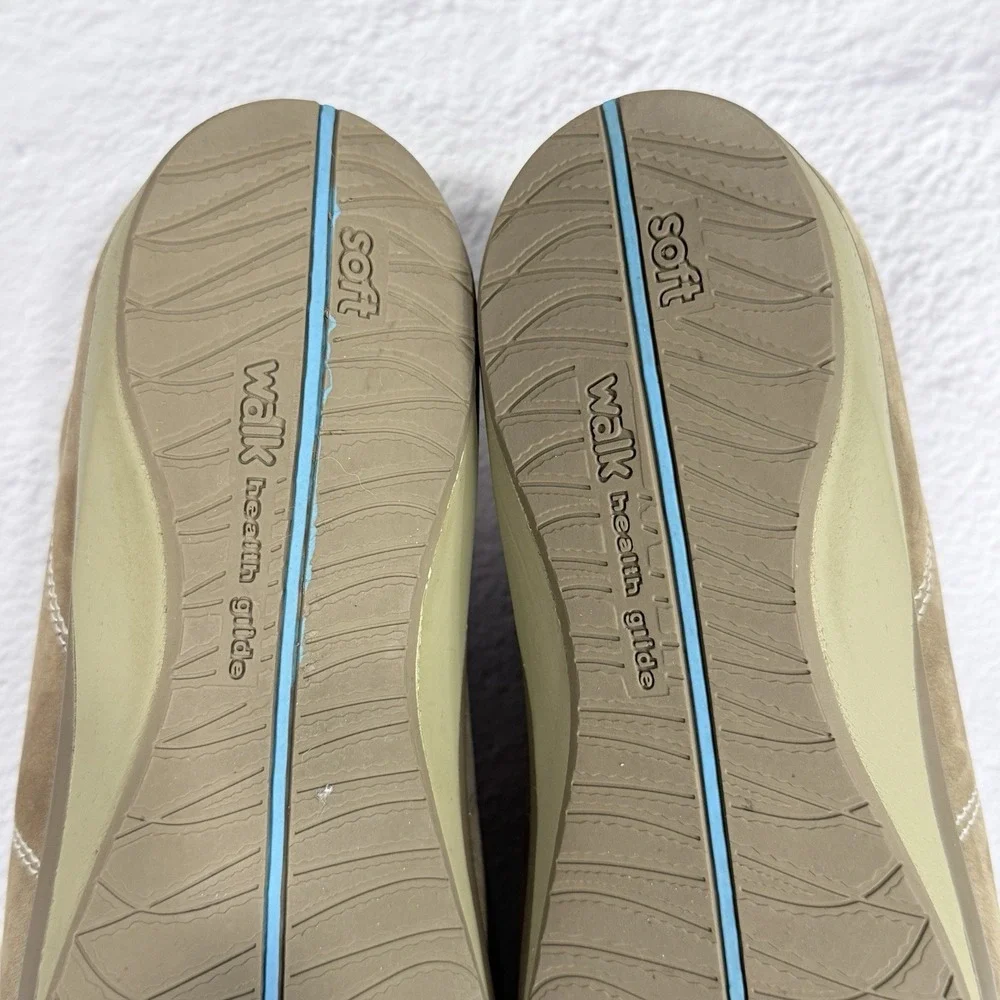 Softwalk‎ Health Guide Womens Taupe Brown Nubuck Leather Walking Sneakers Shoes